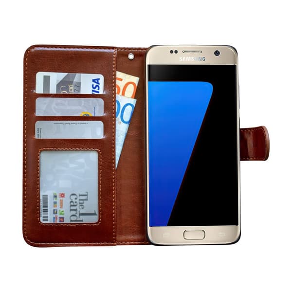 Samsung Galaxy S7 Edge - Leather Case / Wallet