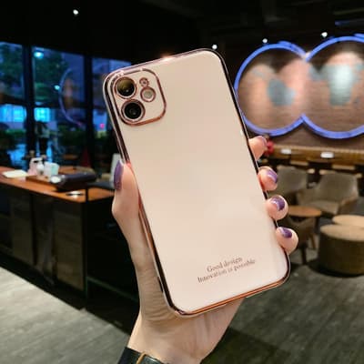 iPhone 12 -kuorilaserleikattu iskunvaimennus useissa väreissä kulta