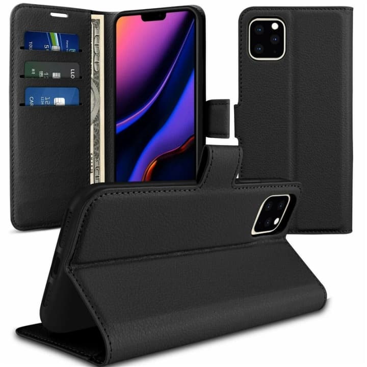 Plånboksväska till iPhone 12/12 Pro, Svart