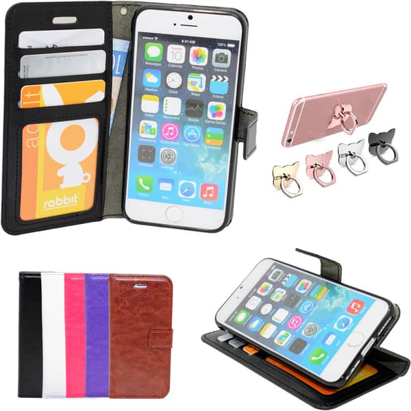 Protect your iPhone 8 Plus - Wallet Case! Black
