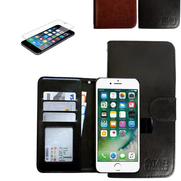 iPhone 7/8/SE (2020 & 2022) - Læder cover / Beskyttelse Black