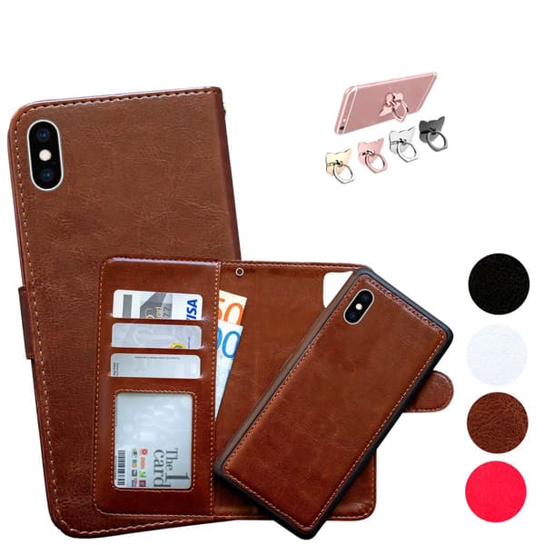 iPhone X/Xs - Nahkakotelo / Suoja Brown