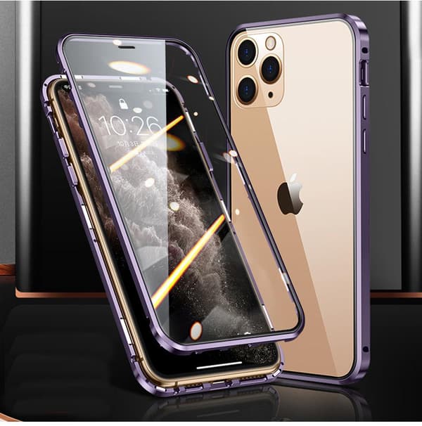 Magnetiskt fodral dubbelsidigt härdat glas for Iphone 7/8/SE2020