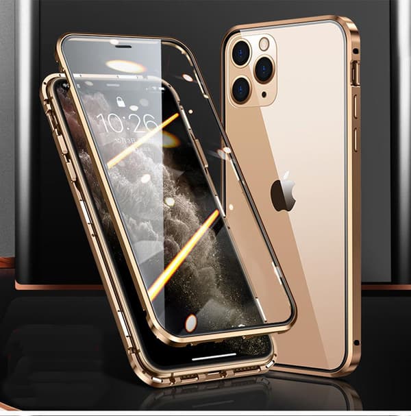 Magnetiskt fodral dubbelsidigt härdat glas for Iphone 7/8/SE2020
