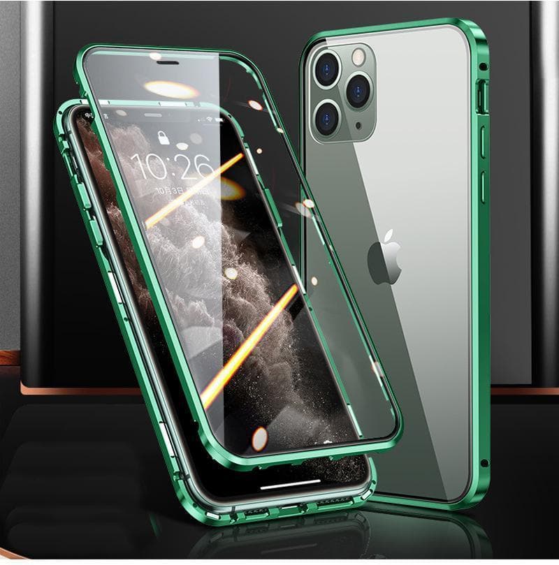 Magnetiskt fodral dubbelsidigt härdat glas for Iphone X/Xs