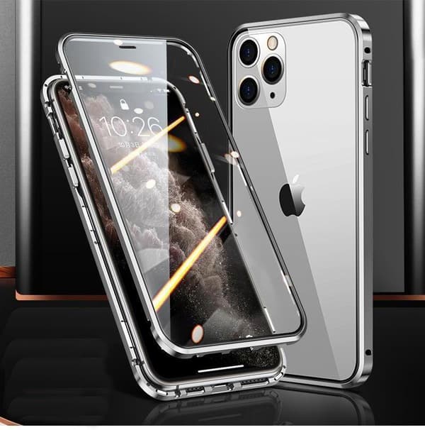 Magnetiskt fodral dubbelsidigt härdat glas for Iphone 12 Pro Max