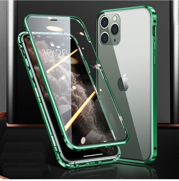 Magnetiskt fodral dubbelsidigt härdat glas for Iphone 12 Pro Max
