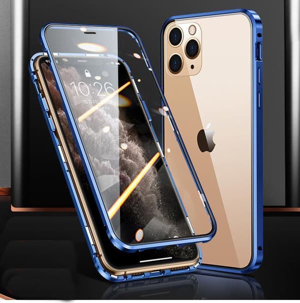 Magnetiskt fodral dubbelsidigt härdat glas for Iphone 12 Pro Max