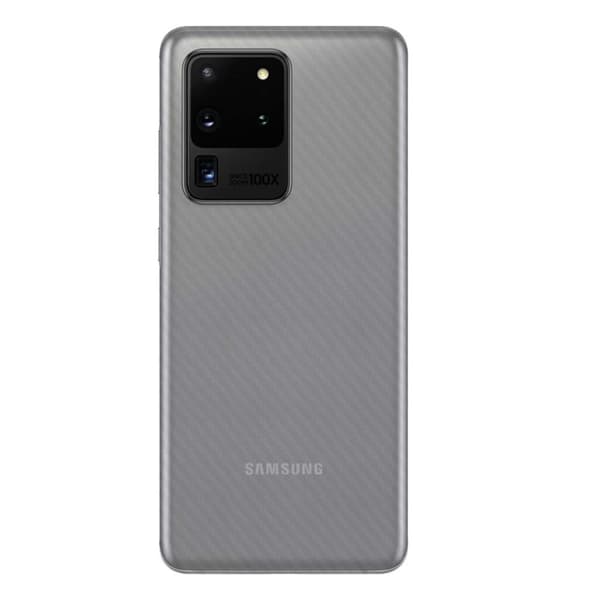 Galaxy S20 Ultra -hiilikuitu vinyyli ihon tarran suojakalvo takaisin