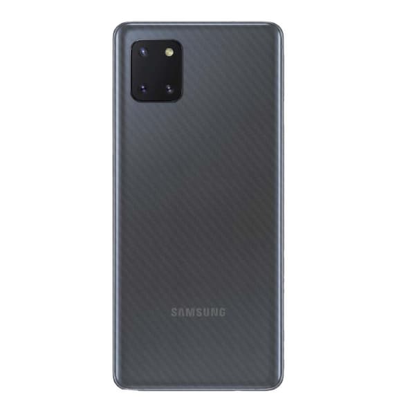 Galaxy Note 10 Lite Carbon Fiber Vinyl Skin Decal Beskyttelsesfilm Tilbage
