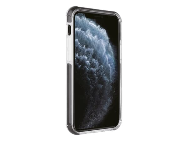 Vivanco Rock Solid - Baksidedeksel for mobiltelefon - termoplast-polyuretan (TPU) - svart, gjennomsiktig - for Apple iPhone 12, 12 Pro
