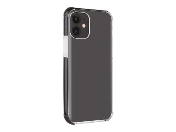 Vivanco Rock Solid - Baksidedeksel for mobiltelefon - termoplast-polyuretan (TPU) - svart, gjennomsiktig - for Apple iPhone 12, 12 Pro