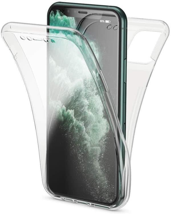 Full cover transparent TPU-skal till iPhone