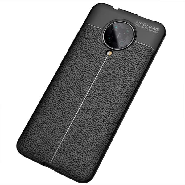 Litchi Texture Soft TPU Case for Xiaomi Poco F2 Pro - Black