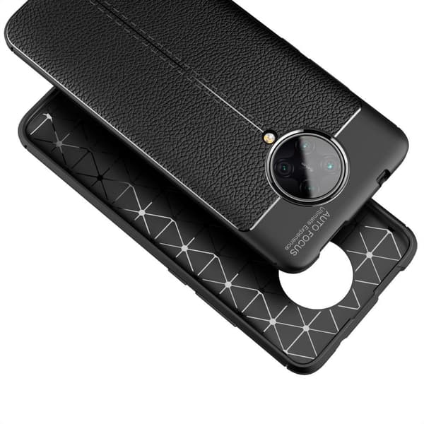 Litchi Texture Soft TPU Case for Xiaomi Poco F2 Pro - Black