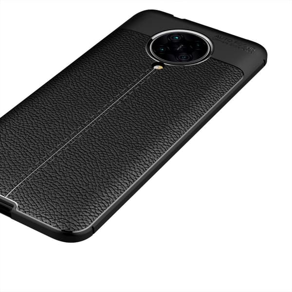 Litchi Texture Soft TPU Case for Xiaomi Poco F2 Pro - Black