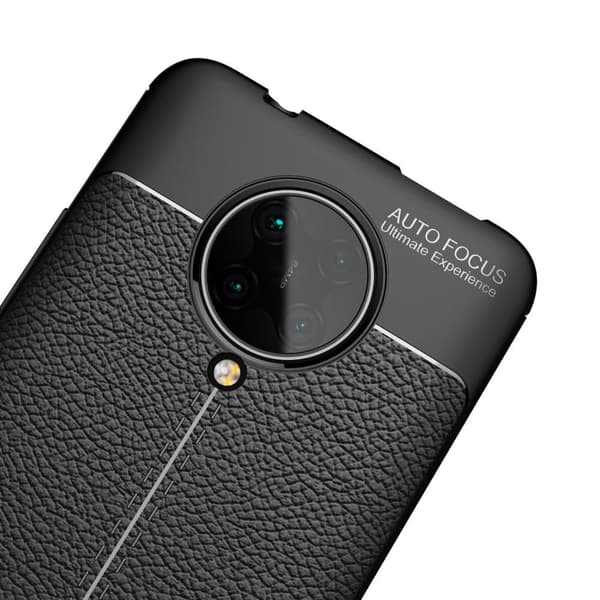 Litchi Texture Soft TPU Case for Xiaomi Poco F2 Pro - Black