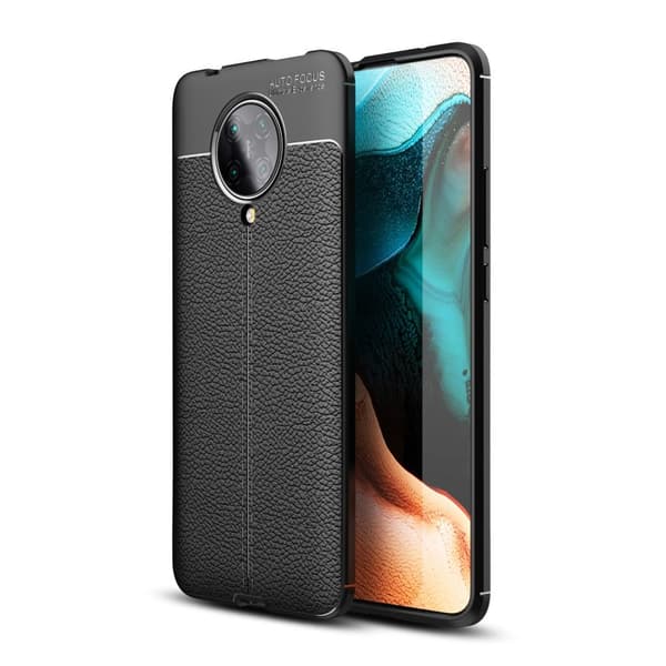 Litchi Texture Soft TPU Case for Xiaomi Poco F2 Pro - Black