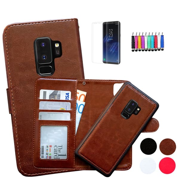 Samsung Galaxy S9 Plus - Nahkakotelo / Suoja Black