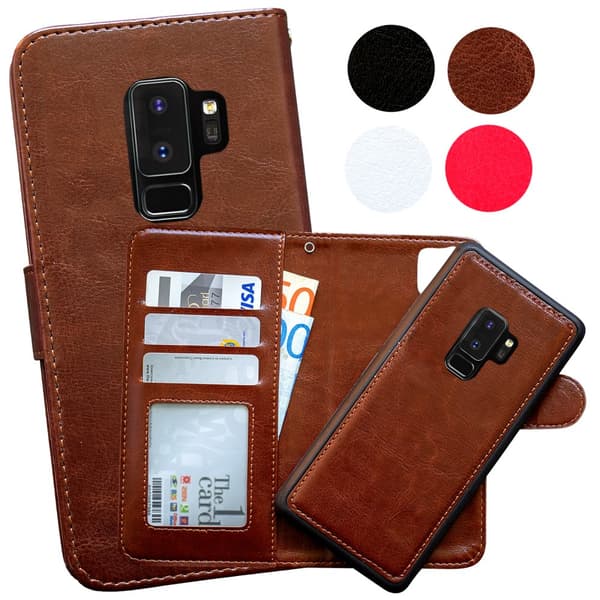 Samsung Galaxy S9 Plus - Læder cover / Beskyttelse Black