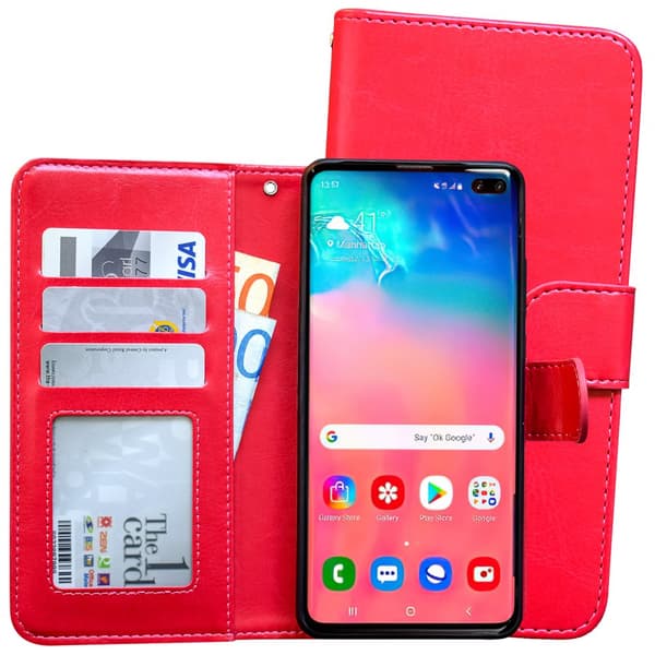 Samsung Galaxy S10 Plus - Läderfodral / Skydd
