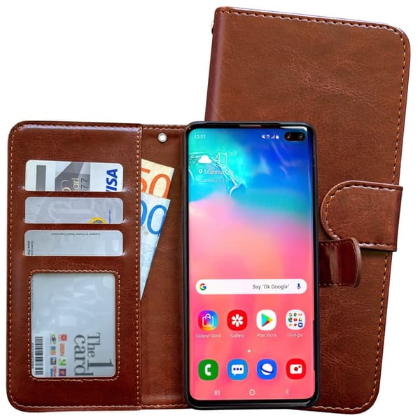 Samsung Galaxy S10 Plus - Läderfodral / Skydd