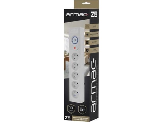 Armac Z5 - Overspenningsavleder - AC 250 V - 2500 watt - utgangskontakter: 5 - 5 m kabel - grå