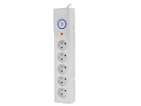 Armac Z5 - Overspenningsavleder - AC 250 V - 2500 watt - utgangskontakter: 5 - 5 m kabel - grå