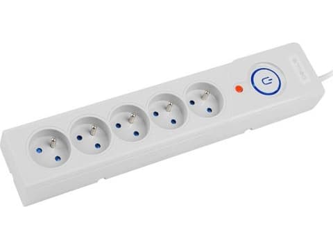 Armac Z5 - Overspenningsavleder - AC 250 V - 2500 watt - utgangskontakter: 5 - 5 m kabel - grå
