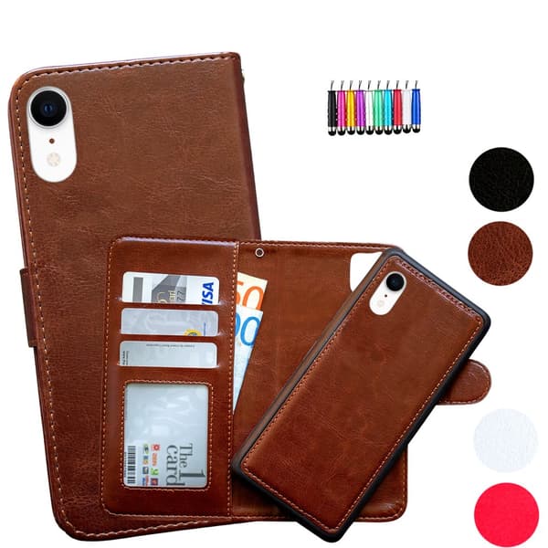 iPhone Xr - Læder cover / Beskyttelse White