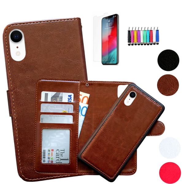 iPhone Xr - Læder cover / Beskyttelse White