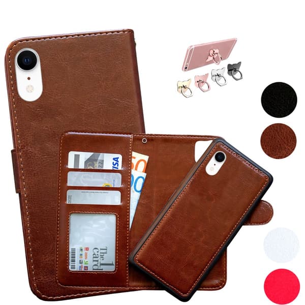 iPhone Xr - Læder cover / Beskyttelse Black