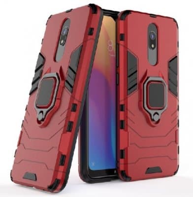 Xiaomi Redmi 8 Skal - Armour Röd Med Ring