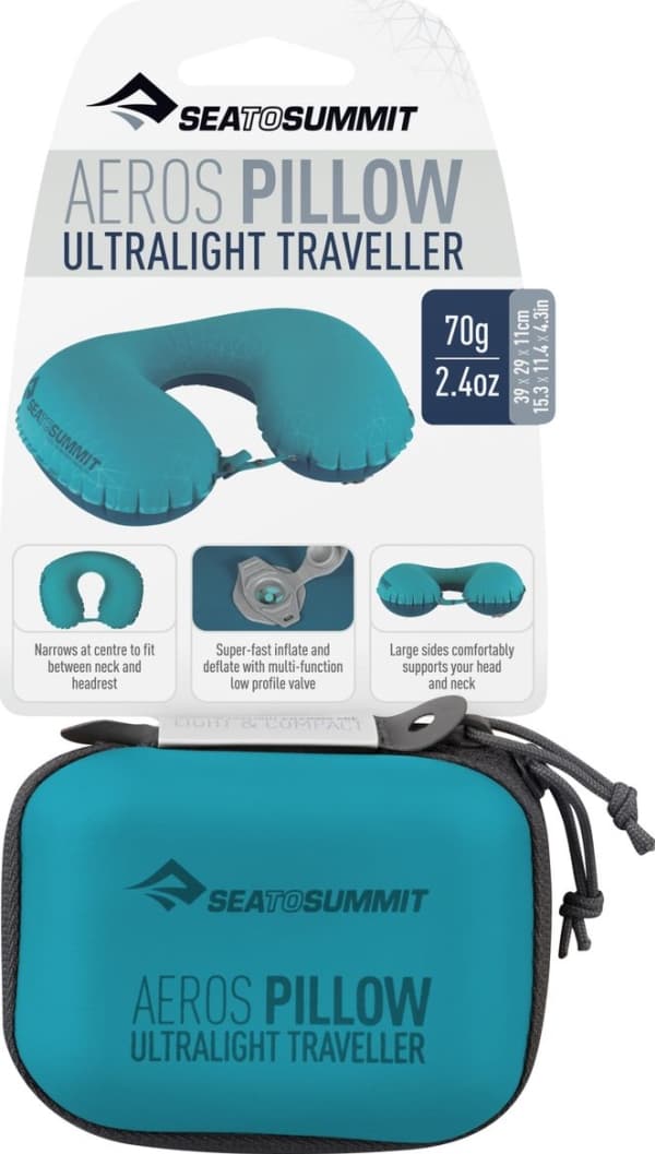 Sea To Summit Poduszka Aeros Ultralight Pillow Traveller turkusowa r. uniwersalny (APILULYHA/AQ/UNI)