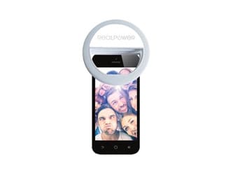 RealPower Smartphone Ringlicht fuer noch bessere Selfies, LED, Grå, Smartphones, 8,5 cm, 28 mm, 70 g