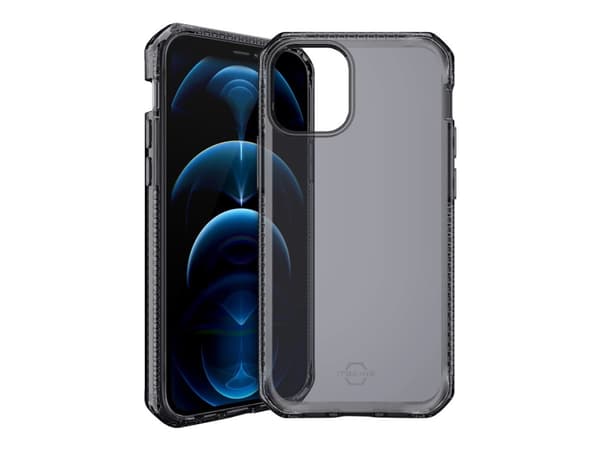 ITSKINS Spectrum Clear - Baksidedeksel for mobiltelefon - termoplast-polyuretan (TPU) - røyk - for Apple iPhone 12, 12 Pro