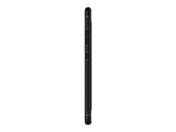 Spigen Rugged Armor - Baksidesskydd för mobiltelefon - robust - kolfiber, termoplastisk polyuretan (TPU) - mattsvart - för Samsung Galaxy A51