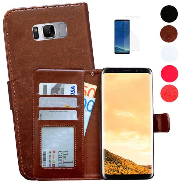 Samsung Galaxy S8 Plus - Læder cover / Beskyttelse Black