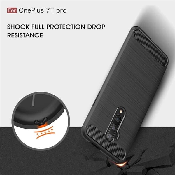 OnePlus 7T Pro Anti Shock Carbon Stöttålig Skal
