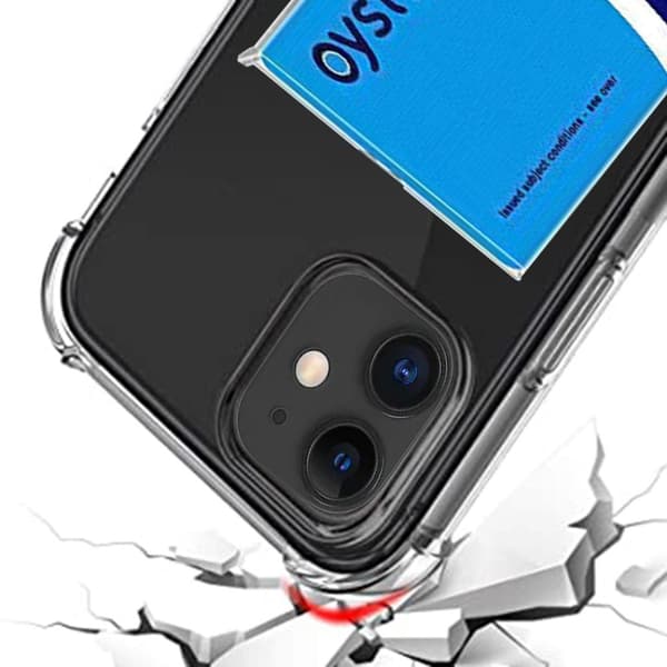 iPhone 12 - Skyddande Floveme Skal med Korthållare