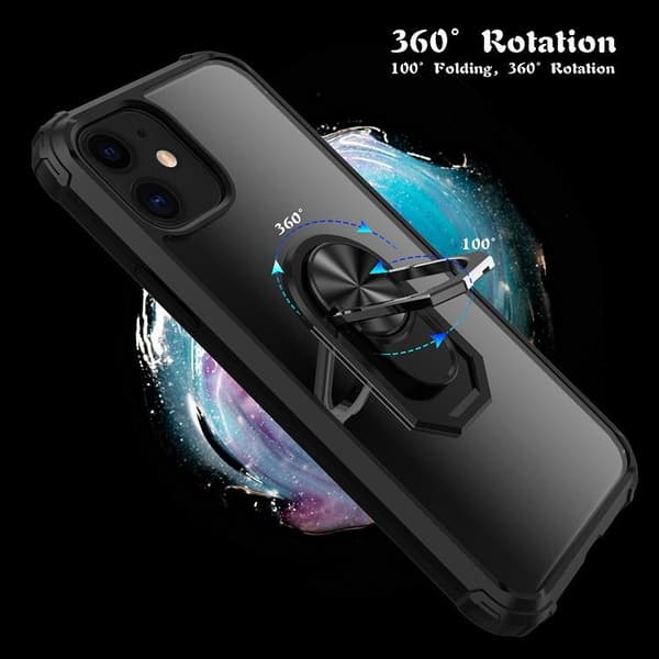 iPhone 12 / 12 Pro Silikone Shockproof Cover - Sort