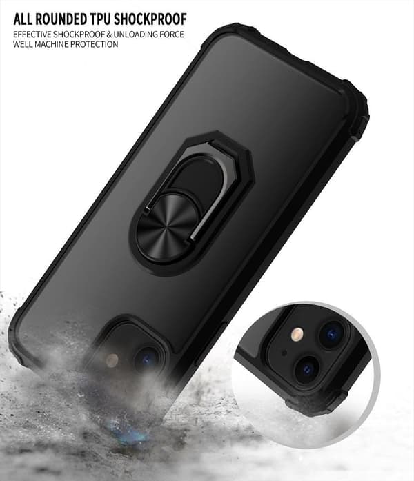 iPhone 12 / 12 Pro Silikone Shockproof Cover - Sort