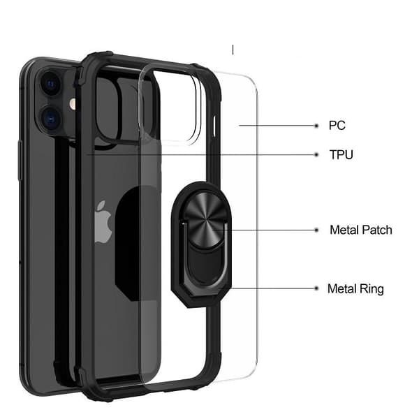 iPhone 12 / 12 Pro Silikone Shockproof Cover - Sort