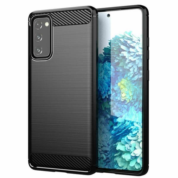 SKALO Samsung S20 FE Armor Carbon Stöttåligt TPU-skal Svart