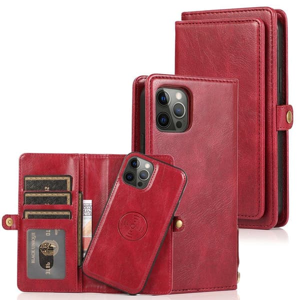 iPhone 12 Pro - Praktiskt Stilrent 2 i 1 Plånboksfodral