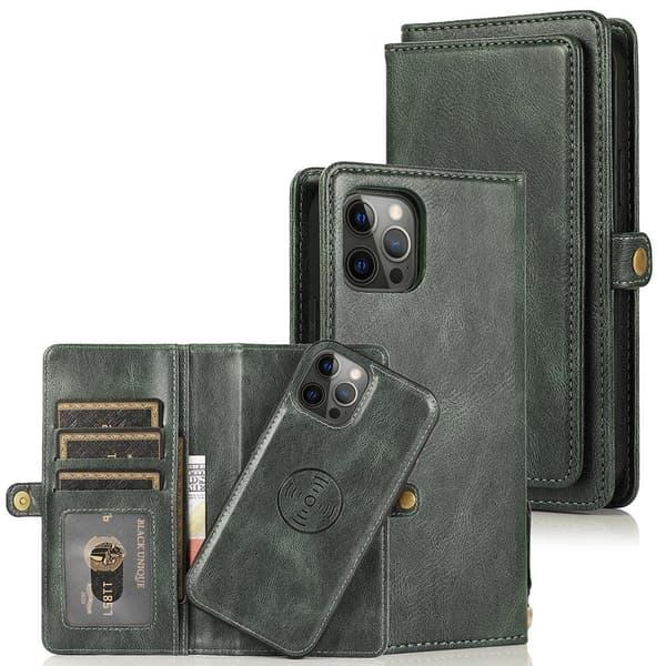 iPhone 12 Pro - Praktiskt Stilrent 2 i 1 Plånboksfodral