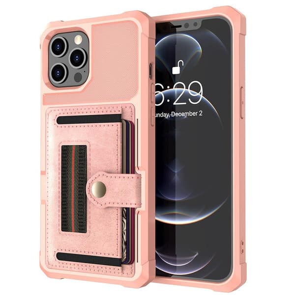 iPhone 12 Pro - Stilrent Skal med Korthållare