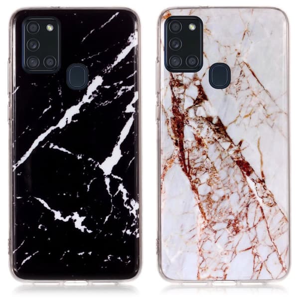 Beskyt din Galaxy A21s med Marmorskal! Black