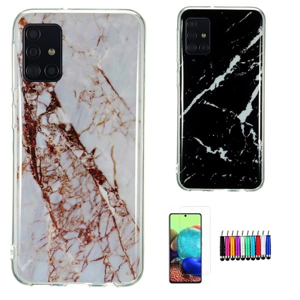Skydda din Galaxy A51 med marmorskal! Black