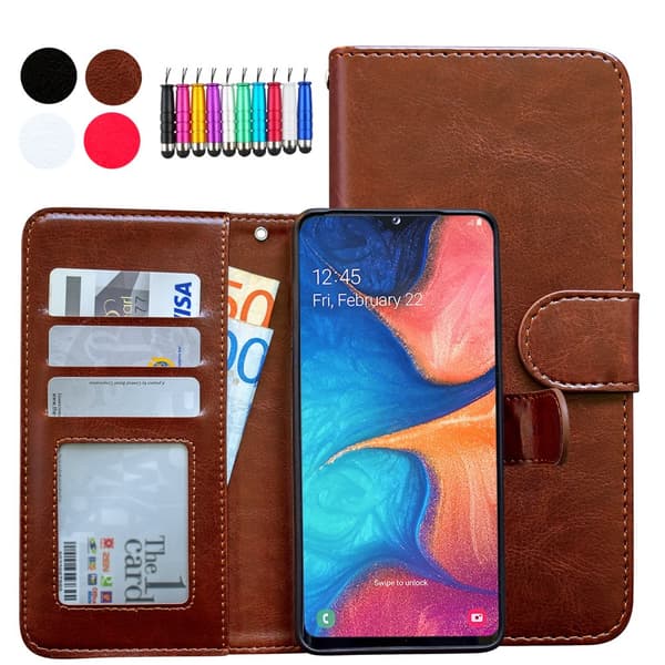 Suojaa A20e nahalla - Samsung Galaxy A20e Black